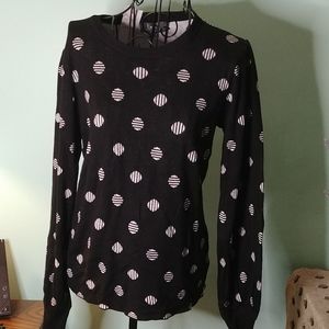 Belle Black and White Sweater NWT New
